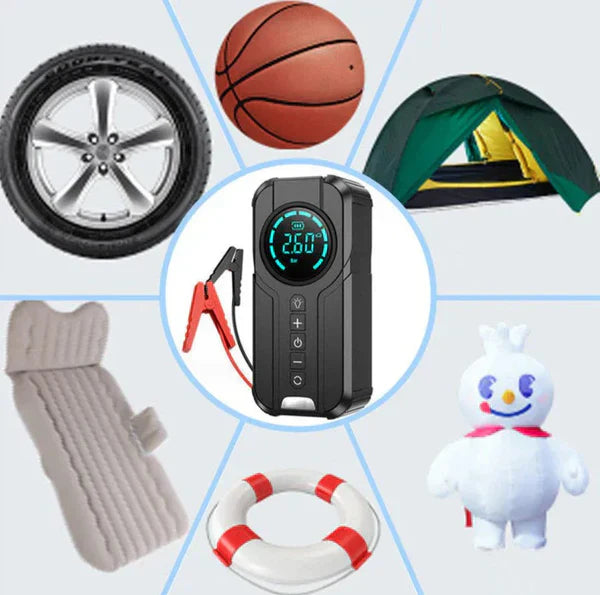 Tijarah Cart™Jump Starter With Air Pump جهاز تشغيل البطارية مع منفاخ هواء