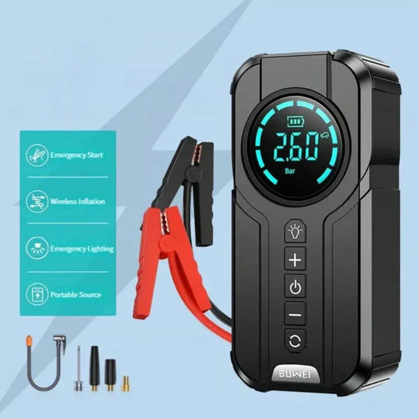 Tijarah Cart™Jump Starter With Air Pump جهاز تشغيل البطارية مع منفاخ هواء
